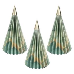 Magnetische opvouwbare tannen | honingbomen | decoratieve boom Kerstmis | advent | 17 cm hoog | Ø 9,5 cm | 3 stuks