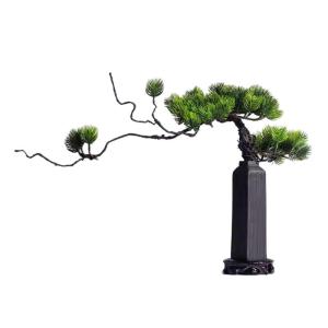 Künstlicher Bonsai-Baum Chinesischen Stil Simulation Begrüßen Kiefer Künstliche Bonsai Keramik Vase Set Wohnzimmer Zimmer Zen Dekoration Gefälschte Kiefer Bäume Künstliche B