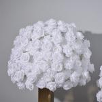 Reine weiße Rose Blume Kugeln, gefälschte Blumen Rosen Kugeln, künstliche Florale Kugel für Mittelstücke Tische, Party, Valentinstag (40cm)