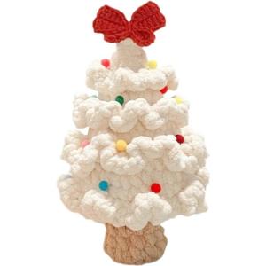 Gehäkelte Weihnachtsbäume, Mini-künstliche Weihnachtsbaumdekorationen, Handgefertigte Gehäkelte Weihnachtsbaumschmuck-Dekorationen