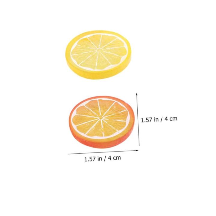 1 Satz Nachahmung Einer Zitronenscheibe Tischdekoration Im Sommer Gefälschte Himbeere Sommerliche Tischdekoration Füller Für Obstschalen Fälschung Zitronenscheiben Kalk PVC 24s