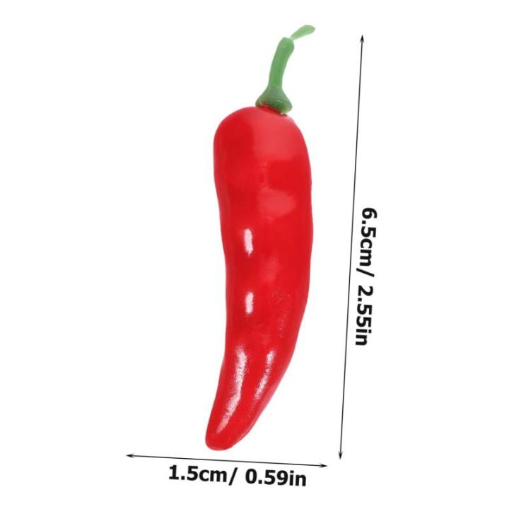 20 Stück Simulation Paprika Modell Gemüse Dekorationen Für Shop Simulation Paprika Falsche Chili Künstliche Paprika Spielzeug Requisite Simuliertes Chili Fake Chili Foto Requis