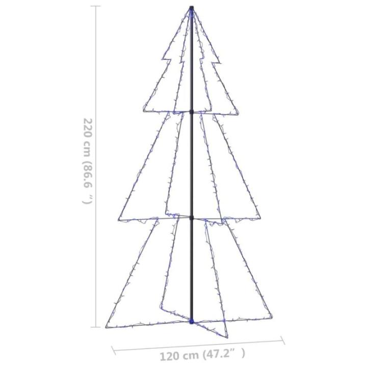 Weihnachtskegelbaum Weihnachtsbaum Lichterbaum Beleuchtet Dekobaum Weihnachtsdeko Lichterkette Beleuchtung 300 LEDs Indoor Outdoor 120x220cm