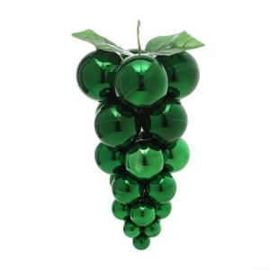 Künstlicher Trauben-Cluster, künstliche Trauben, Weihnachtsbaum, hängende Ornament, realistische künstliche Obstdekoration, Weihnachtsdekoration, 30 x 18 cm (grün)