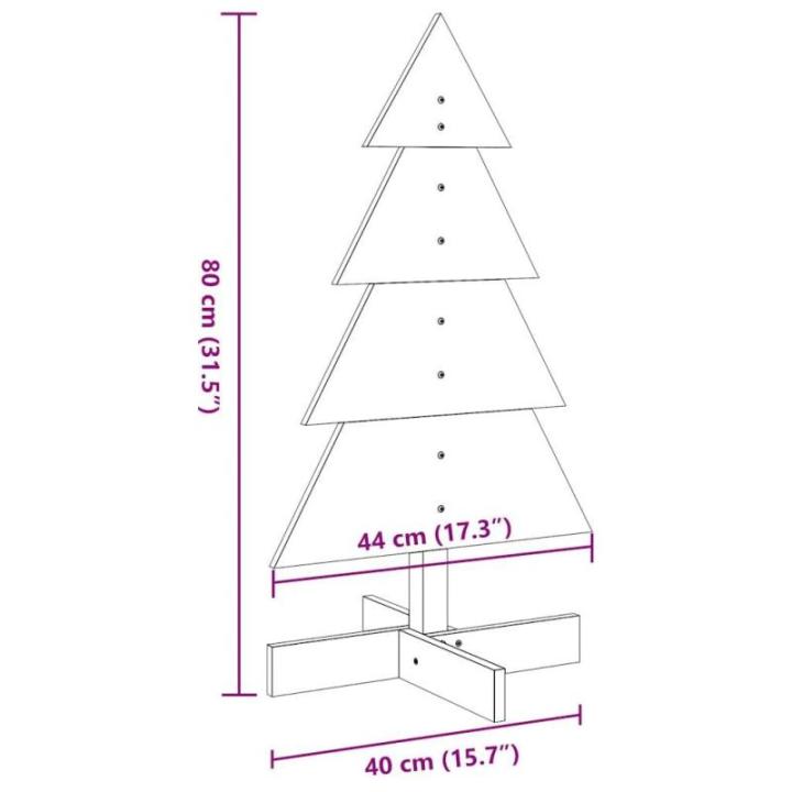 Weihnachtsbaum Weihnachtsdekoration Weihnachtsdeko Weihnachtsdekoration Baum Weihnachtsdekoration zum Schmücken Weiß 80 cm Massivholz KieferWeiß