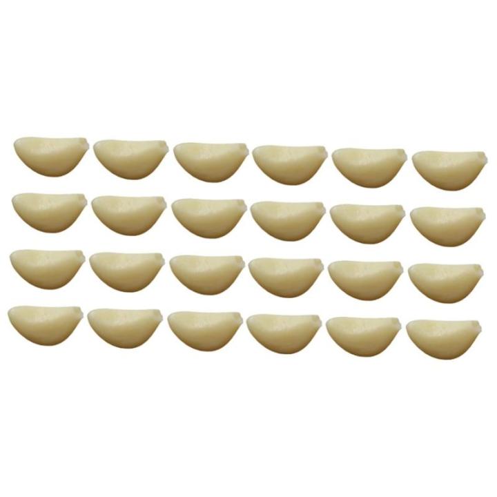 2 Sätze Simulierter Knoblauch Gefälschte Knoblauchflocken Gefälschter Knoblauch Küchendekoartikel Simulierte Knoblauchzehen Realistisches Gemüse Knoblauchflocken-dekor 12 Stü