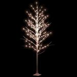 LED Birke Warmweiß 240 LEDs Beleuchtet Birkenbaum Lichterbaum Leuchtbaum Weihnachtsdeko Beleuchtung Dekobaum Kunstbaum 300cm