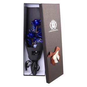 1 Stück 3 Geschenkrosen Zum Gedenken An Die Braut Folienblumen Künstlicher Blumenstrauß Romantische Rose Künstlicher Blumenstrauß Goldfolien Rosenstrauß Blau