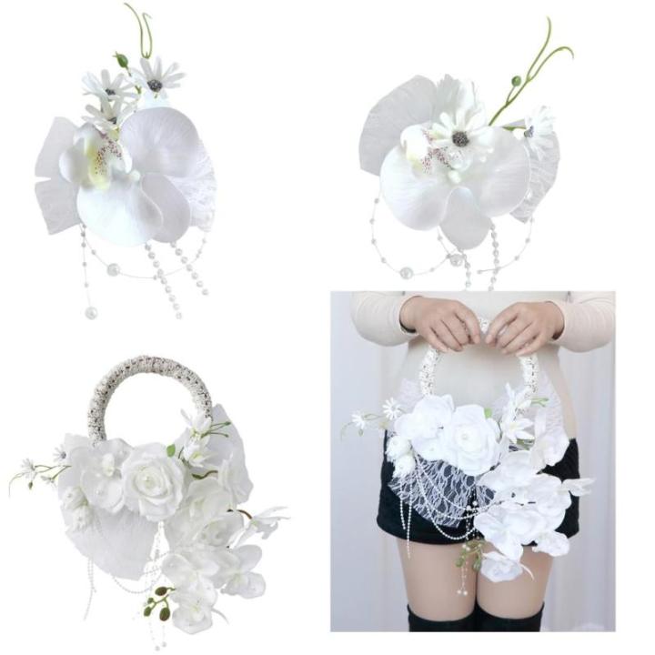 Hochzeits-Reifenstrauß, Hochzeits-Braut-Ansteckblumen, Handgelenk-Ansteckblumen, Hochzeitskranz für die Braut, Brautjungfern, Hochzeitsfeier