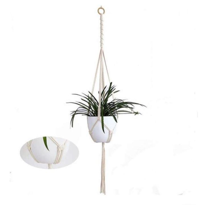 Handgemaakte Macramé Bedrijfshanger Bloem / Pot Hanger Pot Vak voor Wanddecoratie Count/Tuin Pothouder voor Planten (Kleur: DTC1009)