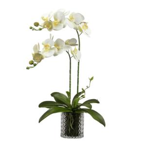 Kunstblumen Künstliche Blumen-Bonsai mit Vase, künstliche Orchidee, Phalaenopsis-Blumen, dekorativ, Zimmerpflanzen, realistische Anordnung für jeden Anlass