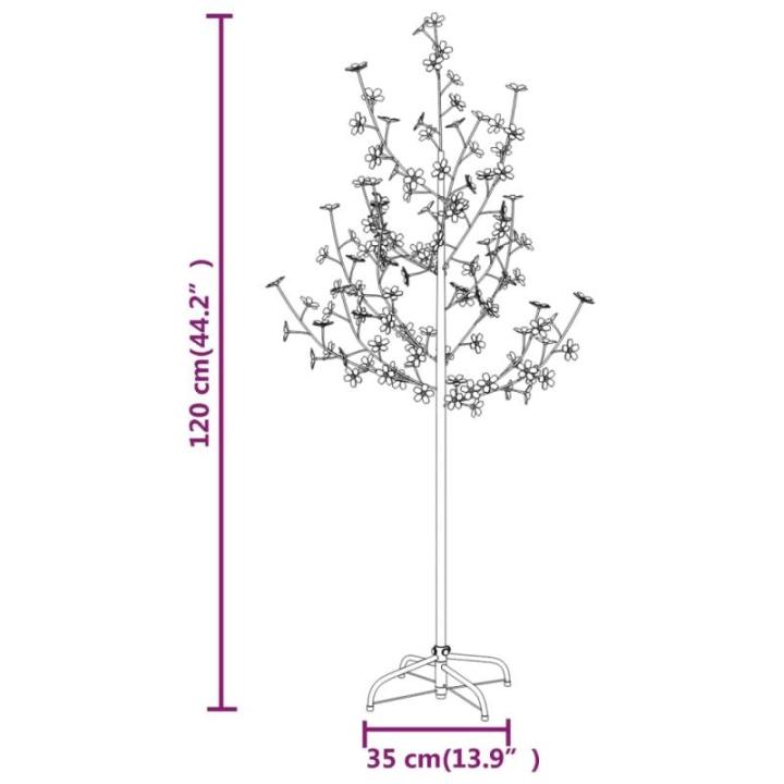 LED-Baum Kirschblüte Warmweiß 84 LEDs 120 cm