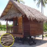 Simulatie strobaksteendak kunststro dak, PE-materiaal, dus niet bederfelijk, geen onderhoud is gemakkelijker, voor Tiki-bar-tuinen, terrasdek, Mgazebos-muur (maat: 6 stuks, kleur: 