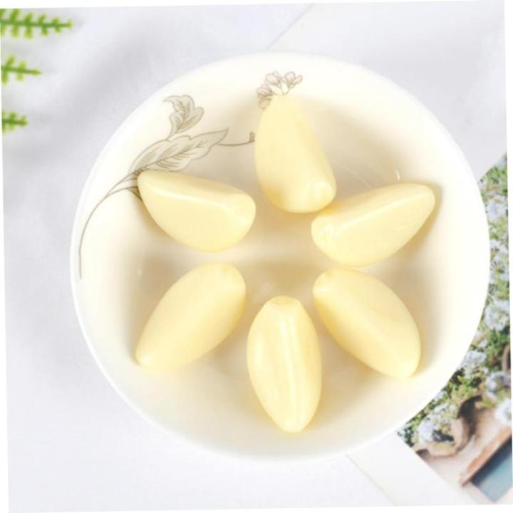4 Sätze 4 Sets Künstliche Knoblauch Gemüse Display Requisiten Küchendekoration Haushalts Knoblauchflocken Requisite Gefälschte Gemüse Dekoration Knoblauchflocken 12 Stück * 