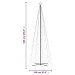 LED kerstboom kerstboom lichtboom kerstdecoratie verlichting buiten verlicht lichtketting outdoor kegelvorm blauw 1400 LEDs 160x500 cm