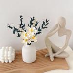 Kunstblumen Gefälschte Blumen mit Vase, rustikale Dekorationen für das Heimbüro, kleine Vase, Blumenstrauß, Dekoration für den Esstisch für jeden Anlass