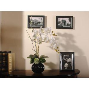 Kunstblumen Künstliche Orchideenpflanze, gefälschte weiße Orchideenblume, Phalaenopsis, Seidenorchideen mit Keramiktopf, Tischdekoration für jeden Anlass