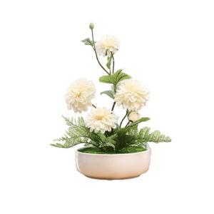 Kunstblumen Künstliche Blumen im Keramiktopf, Seidenpfingstrose im Topf, Moderne Kunstpflanzen, grüne Zimmerpflanzen für Zuhause, Hochzeitsfeier für jeden Anlass