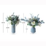 Kunstblumen Künstliche Blumen in Keramikvase, Florale Ornamente Arrangements Wohnzimmertisch Blumendekoration Kunstblumen für jeden Anlass
