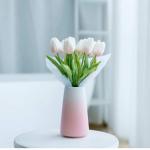 Kunstblumen 8 künstliche Tulpenblumen in Vase, Tischküchendekoration, 11,8-Zoll-Tulpen, Bürodekoration, Schlafzimmerdekoration für jeden Anlass