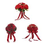 Hochzeitsstrauß Seidenrose Braut Brautjungfern Handstrauß Combo Hochzeitsblume