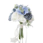 Romantischer Hochzeitsstrauß aus Seide mit Rosen, Brautstrauß, Brautjungfer, Blumen