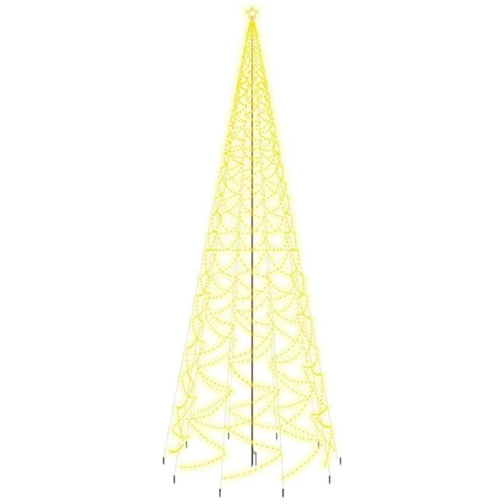 LED-Weihnachtsbaum mit Erdnägeln Tannenbaum Lichterbaum Weihnachtsdeko Beleuchtung Außen Beleuchtet Lichterkette Warmweiß 3000 LEDs 800 cm