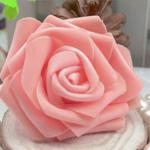 50 x schuimkoppen, bloemhoofden, kunstbloemen, bruidsboeket, huisdecoratie, rozen - champagne