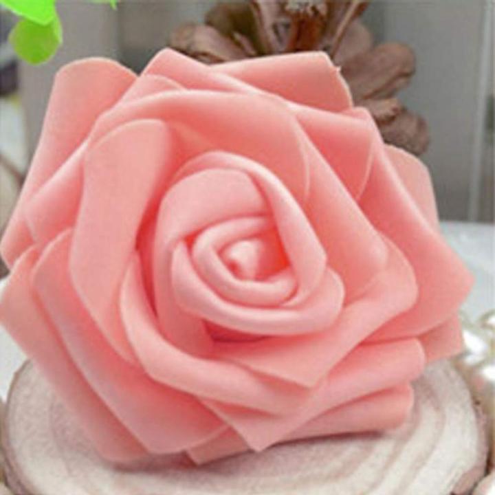 50 x schuimkoppen, bloemhoofden, kunstbloemen, bruidsboeket, huisdecoratie, rozen - champagne