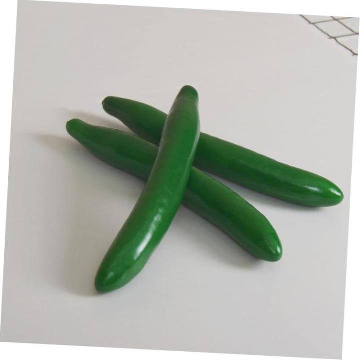 5 Sätze Simuliertes Gemüsemodell Küchendekoration Simulierte Gurkenmodelle Küchensimulationsgurke Simulation Gemüsemodell Fotografie-Requisite Gurkendekor Schaum Green 4 Stüc