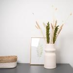 Gry & SIF Kunstgraantakken van vilt, flexibele steel, decoratieve tak, kunsttak, rogge, tarwegras, tarwebloem in scandi-stijl, herfstdecoratie, handgemaakt, Fairtrade I 43 cm, 3 x 