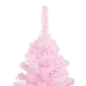 Wiederverwendbar Künstlicher Weihnachtsbaum mit Beleuchtung und Kugeln 210 cm H Christmas Tree Weihnachtsdeko Christbaum Kunstbaum Halloween Weihnachtsbaum Tannenbaum PVC und Stah