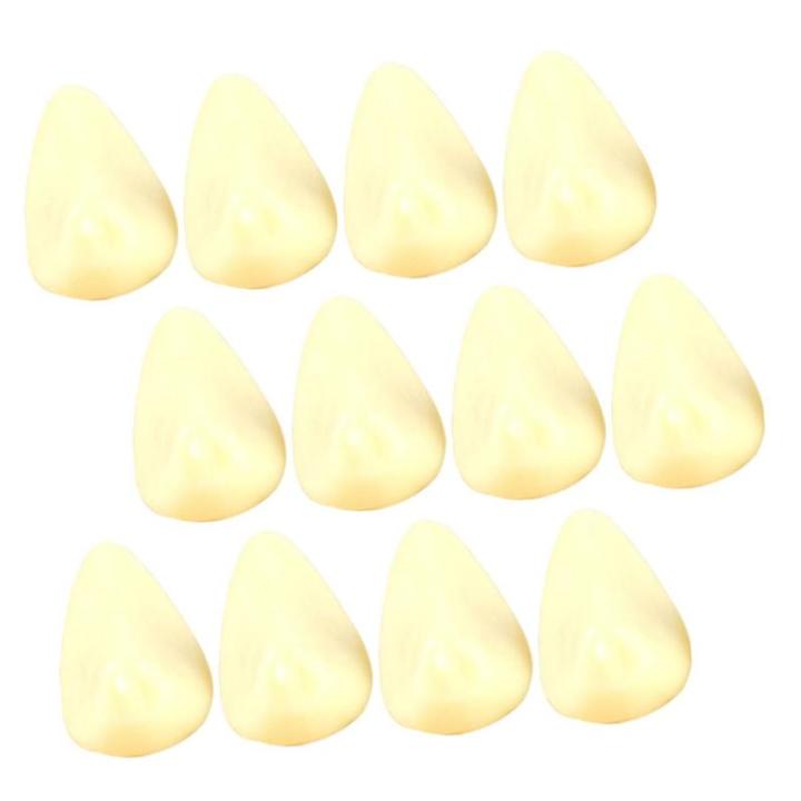 4 Sätze 4 Sets Künstliche Knoblauch Gemüse Display Requisiten Küchendekoration Haushalts Knoblauchflocken Requisite Gefälschte Gemüse Dekoration Knoblauchflocken 12 Stück * 