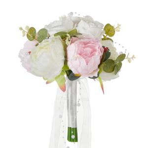 Hochzeitssträuße mit Schleife, künstliche Blumensträuße für Brautjungfern zur Hochzeit, Zeremonie, zum Jahrestag oder zum Valentinstag