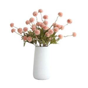 Kunstblumen Künstliche Löwenzahn-Blumenzweige, Kugelblumen, Pflanzen, gefälschte Blumen, getufteter Löwenzahn, für Heimwerker-Dekoration (Keramikvase) für jeden Anlass