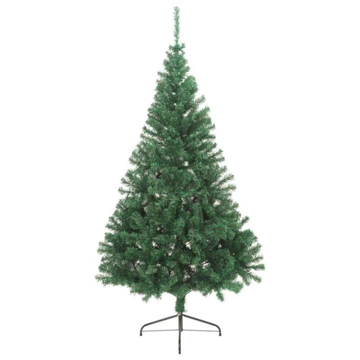 Christbaum künstlich,Weihnachtsbaum Rock,Künstlicher Halber Weihnachtsbaum mit Ständer Grün 240 cm PVCGeeignet für Patio, Schlafzimmer, Wohnzimmer, Weihnachten