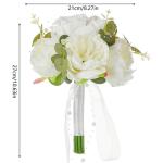 Hochzeitssträuße mit Schleife, künstliche Blumensträuße für Brautjungfern zur Hochzeit, Zeremonie, zum Jahrestag oder zum Valentinstag