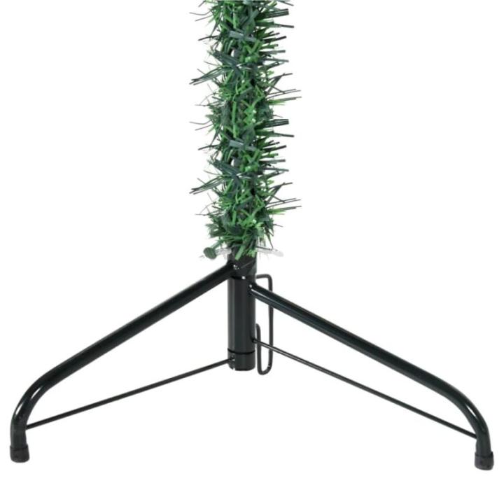 Künstlicher Weihnachtsbaum Grün 150 cm Höhe PVC-Material Halb-Weihnachtsbaum Platzsparend Wand Christbaum Innen- und Außenbereich Wirtschaftliche Weihnachtsdekoration Festliche