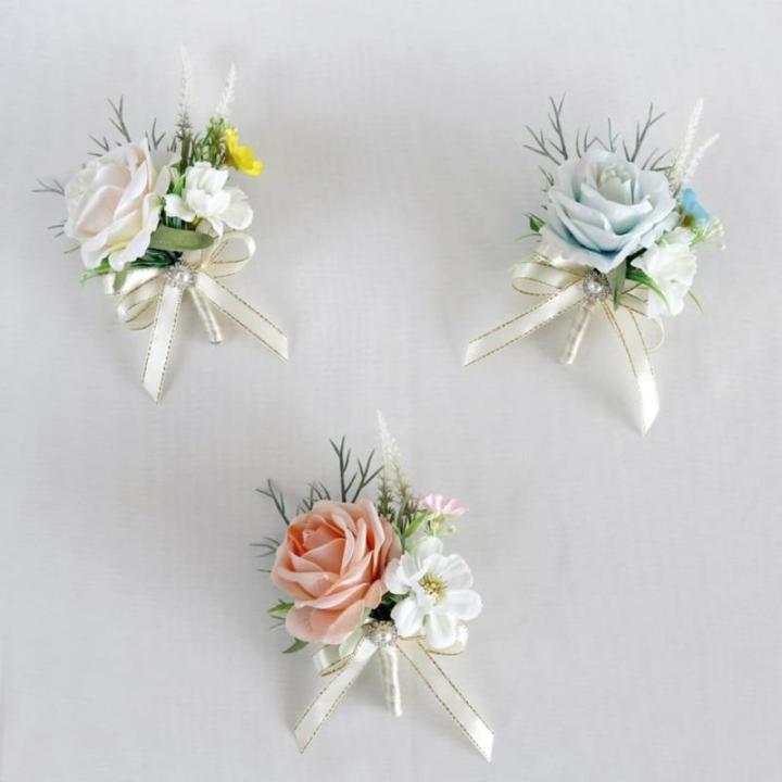8er-Pack Ansteckblumen für Bräutigam und Braut, anspruchsvolle Ansteckblumen für die Hochzeit, Elegante Boutonniere-Accessoires für Brautjungfern