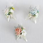 8er-Pack Ansteckblumen für Bräutigam und Braut, anspruchsvolle Ansteckblumen für die Hochzeit, Elegante Boutonniere-Accessoires für Brautjungfern