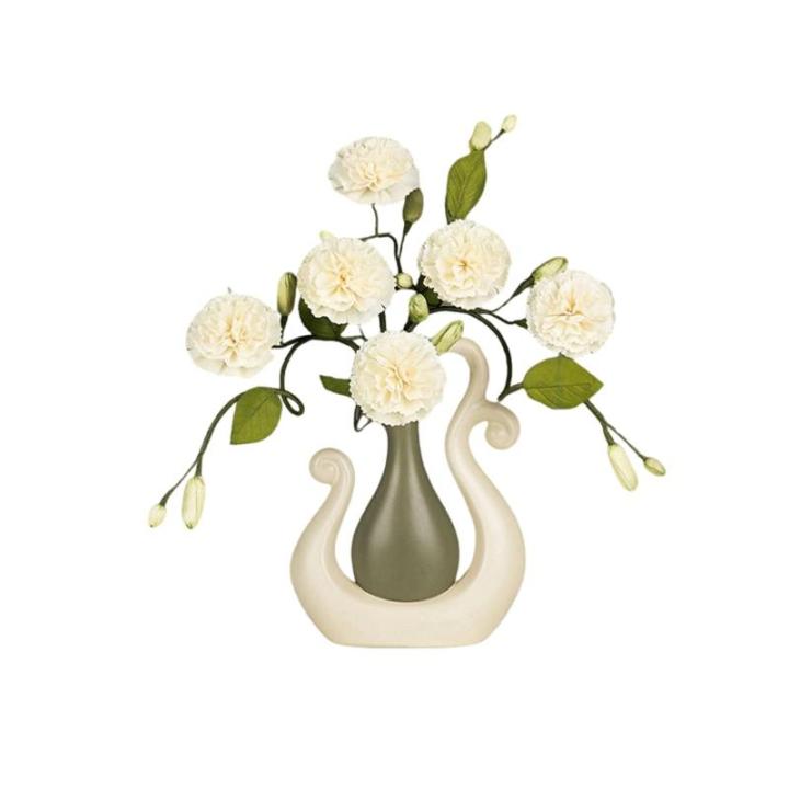 Kunstblumen Künstliche Blume mit Keramikvase, künstlicher Blumenstrauß für Zuhause, Wohnzimmer, Dekoration, Tischarrangement für Party für jeden Anlass