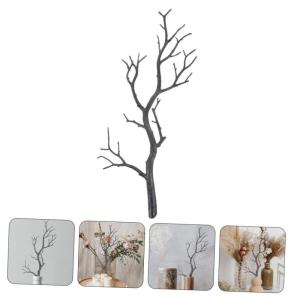 4 stuks kunsttakken, bodem, gedroogde takken, gedroogde takken, bruiloftsdecoraties, vaas, kunststelen, Halloween-takken, boom, olietak, rank, gewei, plastic