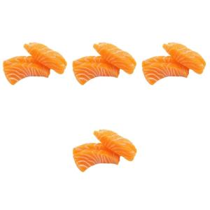 8 stuks om te doen als sushi-visfiletschijven voor en decoratieschijven, modelfiguurmodellen, vleesdisplay, vitrinesimulatie, rekwisieten, speelgoed, spelen, fotografie, proef