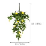 6 Stück Simulation Zitronen Rattan Baum Zitronenzweig Ornamente Zitronenzweig Dekoration Heimdekoration Zitronenzweig Zitronenzweig Baumpickel Zitronenzweig Dekoration
