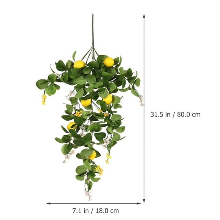 6 Stück Simulation Zitronen Rattan Baum Zitronenzweig Ornamente Zitronenzweig Dekoration Heimdekoration Zitronenzweig Zitronenzweig Baumpickel Zitronenzweig Dekoration