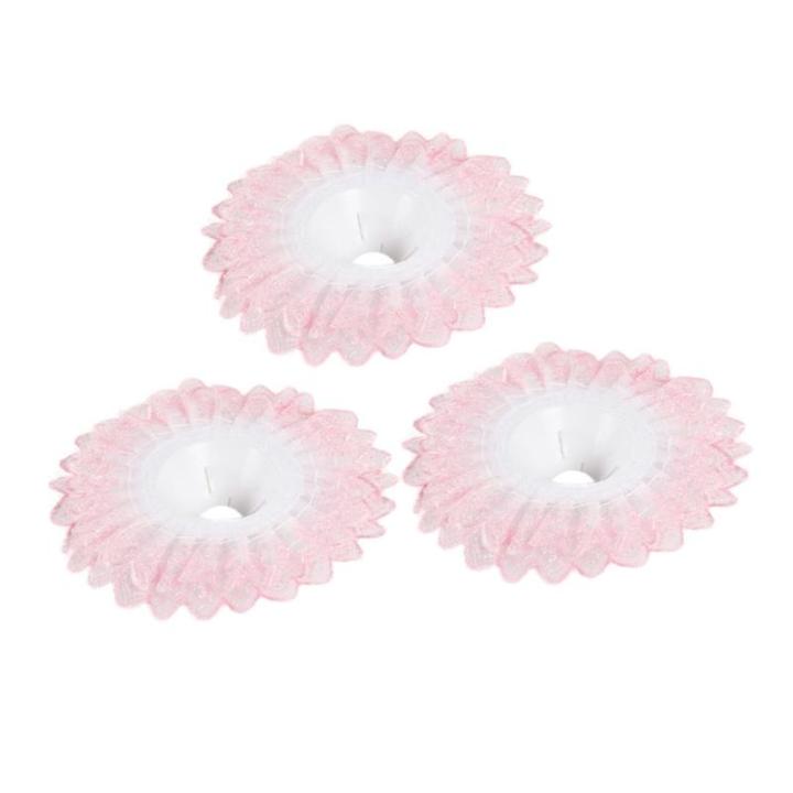 6 STK Blumenhalter Mit Spitzenkragen Mädchen Weiße Handschuhe Weißes Dekor Blumenstraußhalter Selber Machen Mini-pferdefiguren Blumen- Braut Spitzenkleid Rosa Ausschnitt