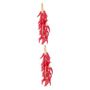 10 STK Simulierte hängende Knoblauchspieße Chili-Pfeffer-Anhänger lebensechtes rotes Chili-Modell Modelle wohnraumdeko ladeneinrichtung Pfeffer Dekor Bauernpfefferdekor Schaum