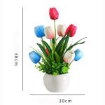 Kunstblumen Gefälschte Tulpe im Topf, mehrfarbige künstliche Blumen, echte Haptik, künstliche Tulpe für Hausgarten, Hochzeitsfeier, Simulationspflanzen für jeden Anlass