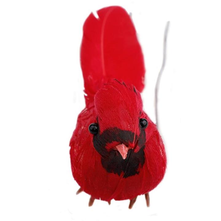 Rode kardinaal, kerstboomdecoratie, vogelknutselset voor boom, huis, tuin, feestdecoraties in de open lucht (B1-10 stuks Cardinal)