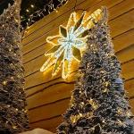 Künstlicher Weihnachtsbaum, beschneite Tanne mit Beleuchtung, Pop-Up 120-300cm (180cm)